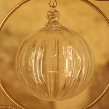Boule de Noël transparente côtes vénitiennes