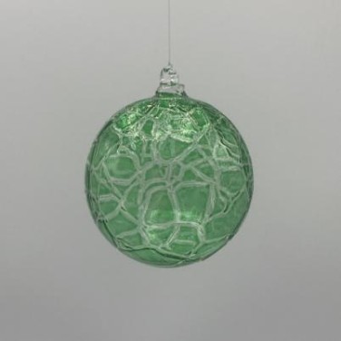 Boule de Noël vert givré