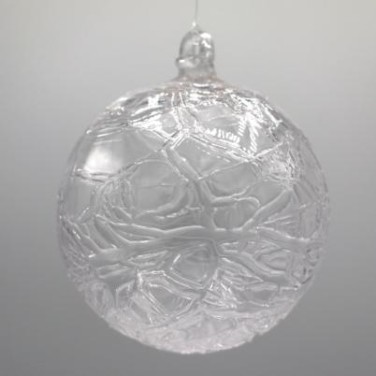 Boule de Noël givrée transparente