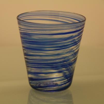 Verre Madras conique bleu