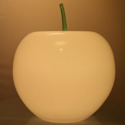 lampe pomme blanc email