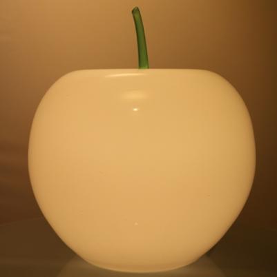 Lampe pomme blanc email
